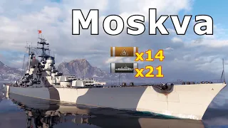 World of WarShips Moskva - 3 Kills 352K Damage
