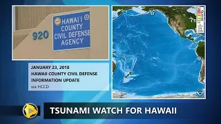 Tsunami Watch For Hawaii After Alaska Quake (12 a.m. - Jan. 23, 2018)