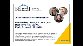 2023 Scleral Lens Research Update