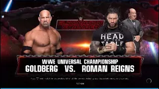 WWE 2K22-WWE Universal Championship Match:Goldberg vs. Roman Reigns (Elimination Chamber).