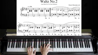Dmitri Shostakovich - Waltz No. 2 (from Suite for Variety Orchestra) | Piano with Sheet