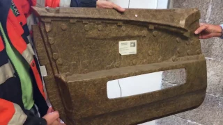 Car panel made of hemp fiber composite