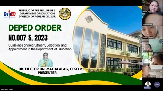 Orientation of Teacher I Applicants for the Registry of Qualified Applicants SY 2024-2-2025