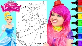 Coloring Cinderella Disney Princess Sparkle Coloring Page Prismacolor Markers | KiMMi THE CLOWN