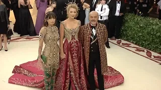 Blake Lively and Christian Louboutin at the 2018 MET Gala