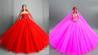 Cómo hacer Ropa para Barbies | Vestidos para Muñecas | Barbie Crafts Es