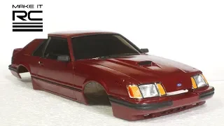 Finishing 1/24 RC Mustang Body + Design and Assemble Custom Mock-Up Chassis (E20)