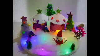 Christmas Village DIY Craft/Decoration Ideas For Christmas/Christmas 2023/Christmas Craft Ideas☃️🎇🎄🎅