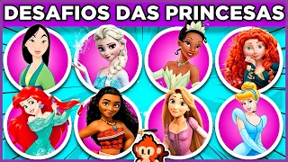 👸🏰 Desafios DISNEY PRINCESAS | 25 jogos para testar seus conhecimentos, raciocínio e memória #quiz 🐵