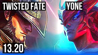 TWISTED FATE vs YONE (MID) | 10/0/6, 2.3M mastery, Legendary, 300+ games | KR Diamond | 13.20