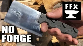 Make a Cleaver Knife with no forging or heat treating from a Lawnmower Blade