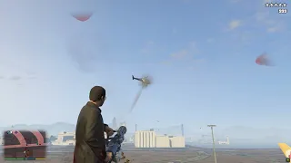 Terminator 2 minigun scene be like but in gta 5