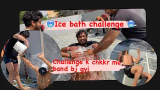 My first video . Ice bath challenge #challenge #viral #prank #funny #youtube