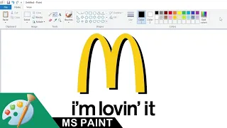 How to draw a McDonald's logo using MS Paint | Drawing Tutorial