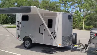 6 x 12 cargo trailer camper conversion tour