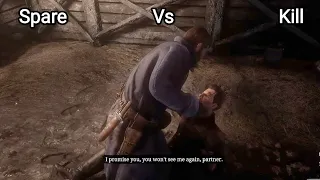 If You Spare The O'Driscoll In the First Mission He'll Show Up At Colm's Camp (Kill or Spare) - RDR2