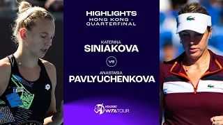 Katerina Siniakova vs. Anastasia Pavlyuchenkova | 2023 Hong Kong Quarterfinal | WTA Match Highlights