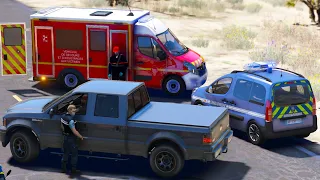 [GTA 5] LES GENDARMES TOMBE NEZ A NEZ AVEC UN GRAVE ACCIDENT | LSPDFR #586