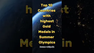 Top 10 Countries with highest Summer Olympics Gold Medals | #shorts #top10worldfactstv