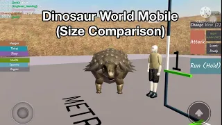 Dinosaur World Mobile Size Comparison | ROBLOX Dinosaur World Mobile