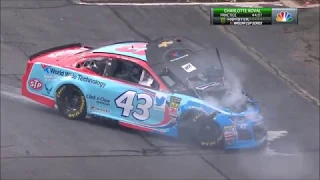 Darrell Wallace Jr. Hard Crash In Roval Practice - NASCAR 2018