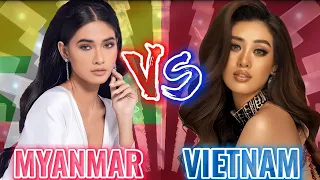 (@thuzar_wintlwin) Miss Universe Myanmar 2020 VS (@khanhvannguyen25) Miss Universe Vietnam 2020