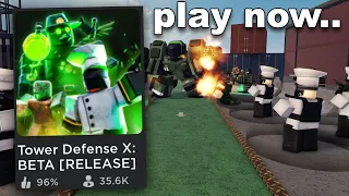 Tower Defense X is released.. | ROBLOX