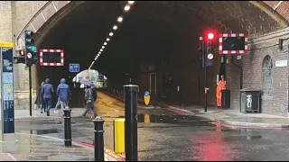 Level Crossing Lights Under Railway Bridge In London!