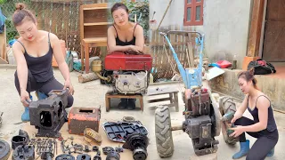 Genius girl: Repaired and completely restored the farmer's D8 diesel engine |Hue Mechanic