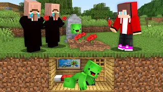 Mikey build a House inside the GRAVE To prank JJ in Minecraft ?! (Maizen)