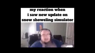 my reaction when i saw new update on snow shoveling simulator