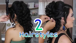 2 PEINADOS RECOGIDOS FÁCILES CABELLO LARGO | SEMIRECOGIDOS | EASY HAIR STYLE FOR MEDIUM OR LONG HAIR