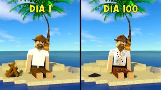 SOBREVIVI 100 DIAS EM UMA ILHA DESERTA NO SURVIVALCRAFT 2