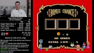 (2:05:52) Super Mario All-Stars - All Four Warpless speedrun