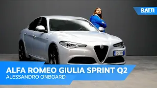 ALFA ROMEO GIULIA TURBO DIESEL 2.2 190CV CAMBIO AUTO AT8 SPRINT Q2 BIANCO GARDENIA AZIENDALE (2020)