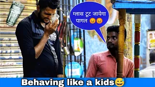 Behaving like a kids | Prank on street side seller | Prakash Peswani Prank |