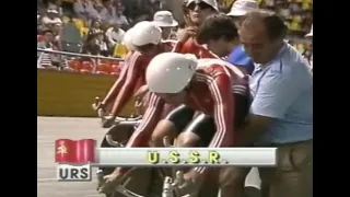 1988 Seoul Olympics ITALY vs USSR Cycling track pursuit  4km Quarterfinal