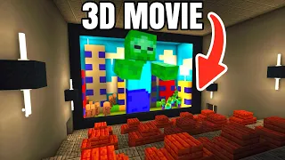 HOW TO MAKE A WORKING 3D CINEMA in Minecraft