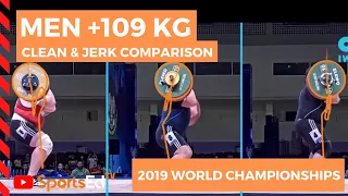 Clean & Jerk lifts comparison from the Men s +109KG category at the 2019 WC