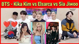 BTS REACTION - Kika Kim vs Elsarca vs Sia Jiwoo