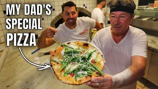 My Dad Shows a Special Pizza While He's Working at Pizzeria