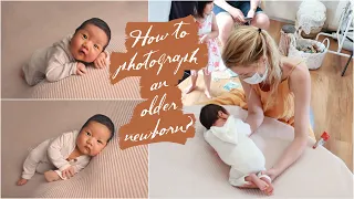 How to photograph an older newborn baby? /Awake and active /What is the perfect age for a baby shoot