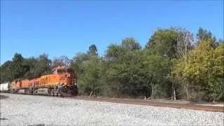 NS 52D Loaded Grain Train w/ BNSF & UP Power 10/30/14