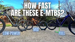 Low, Mid, and Full powered E-mtb - measuring power and speed of ebikes