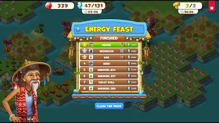 (Game Tropical Merge) Win the Energy Feast, preparing to complete Bethany.
