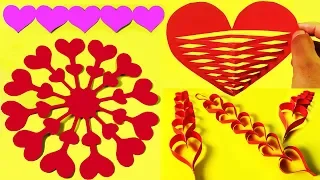 CORAZONES DE PAPEL FÁCILES DE HACER  - ADORNOS PARA EL 14 DE FEBRERO , DÍA DE LA MADRE, ANIVERSARIOS