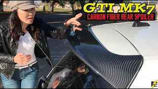 GTI MK7: Carbon Fiber Rear Spoiler Wing