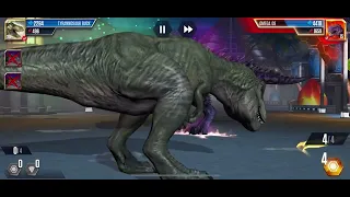 Battle with omega 09 boss battle with my strong creatures including my Tyrannosaurus Buck JWTG