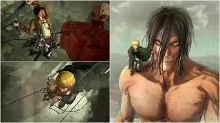 Attack on Titan 2 - Final Battle | Eren & Armin vs Colossal Titan (Gameplay)