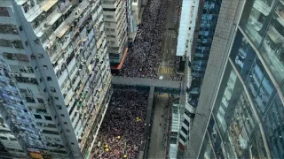 Aerial images: Huge anti-extradition law protest in Hong Kong | AFP